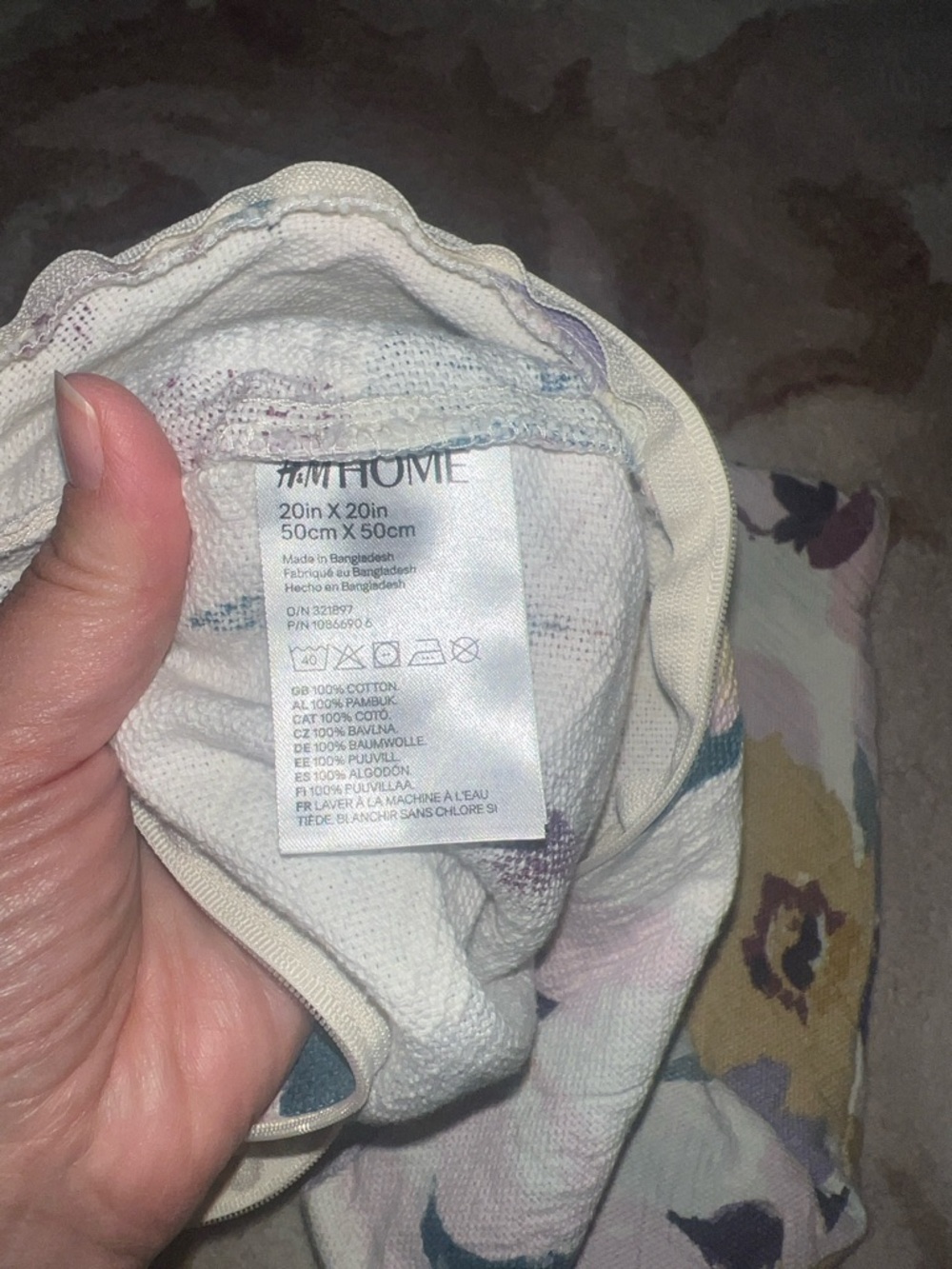 H&M Floral Decorative Pillow Covers, Set of 2 - Picture 7 of 7
